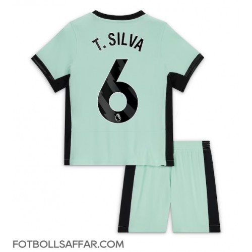 Chelsea Thiago Silva #6 Tredje Dräkt Barn 2023-24 Kortärmad (+ Korta byxor)